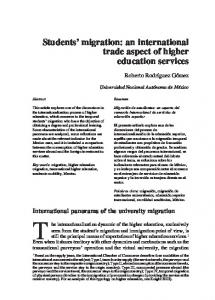 Students' migration: an international trade aspect of higher education ...