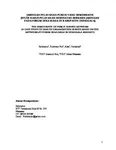 studi kasus pelayanan kesehatan berbasis jaringan ... - Pasca Unhas