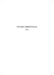 Studia orientalia 111