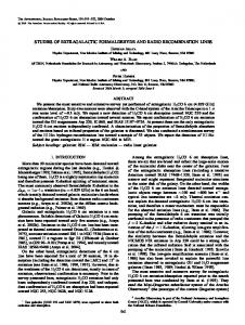 studies of extragalactic formaldehyde and radio ... - IOPscience