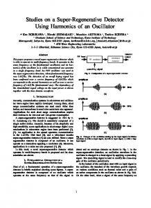 Studies on a Super-Regenerative Detector Using