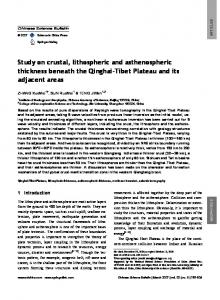 Study on crustal, lithospheric and asthenospheric ... - Springer Link