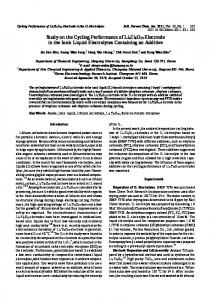 Study on the Cycling Performance of Li4Ti5O12