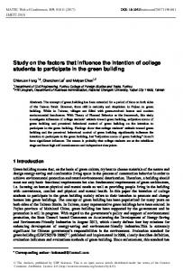 Study on the factors that influence the intention of college students to ...