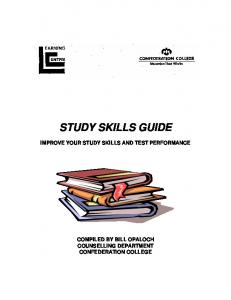 STUDY SKILLS GUIDE - Algonquin College