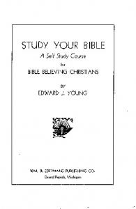 STUDY YOUR BIBLE