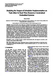 Studying the Impact of Scheduler Implementation on Task ... - CiteSeerX