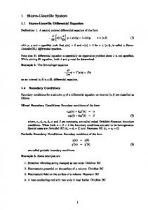 Sturm Liouville Theory