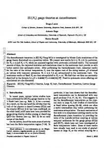 SU (Nc) gauge theories at deconfinement