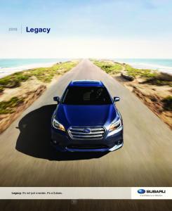 Subaru 2016 legacy Brochure