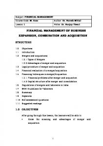 Subject: FINANCIAL MANAGEMENT