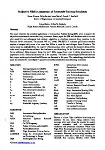 Subjective Fidelity Assessment of Rotorcraft Training ...