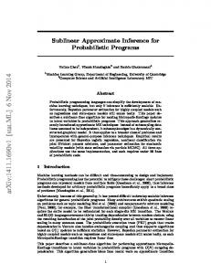 Sublinear Approximate Inference for Probabilistic Programs