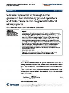 Sublinear operators with rough kernel generated by ... - Springer Link