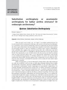 Substitution urethroplasty or anastomotic urethroplasty for ... - SciELO