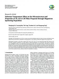 Substrate Temperature Effect on the Microstructure and Properties of