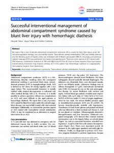 Successful interventional management of abdominal compartment ...