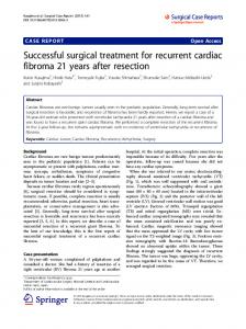 Successful surgical treatment for recurrent cardiac ... - Springer Link