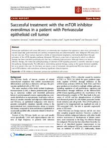 Successful treatment with the mTOR inhibitor ... - BioMedSearch