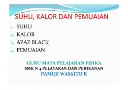 SUHU, KALOR DAN PEMUAIAN - WordPress.com