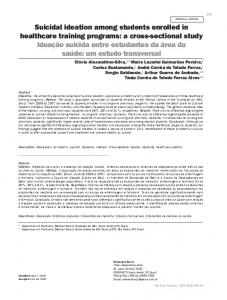 Suicidal ideation among students enrolled in healthcare ... - Scielo.br