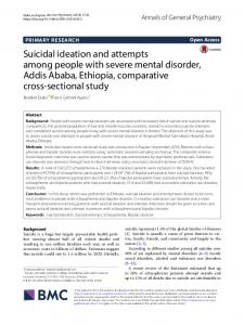 Suicidal ideation and attempts among people with severe mental ...