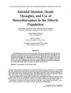 Suicidal Ideation, Death Thoughts, and Use of ...