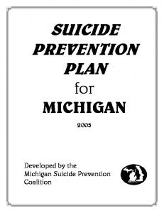 Suicide Prevention Plan for Michigan