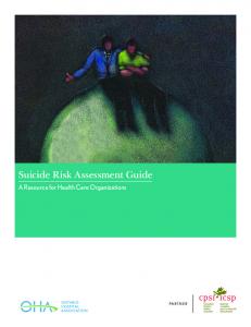 Suicide Risk Assessment Guide - Canadian Patient Safety Institute