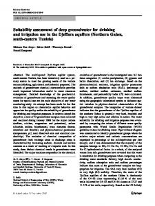 Suitability assessment of deep groundwater for ...