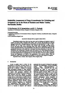 Suitability Assessment of Deep Groundwater for ...