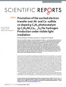 sulfide co-doped g-C3N4 photocatalyst