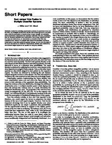 Sum versus vote fusion in multiple classifier systems - Semantic Scholar