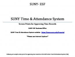 SUNY Time & Attendance System