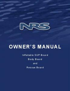 SUP Owner's Manual - NRS