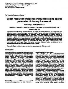 Super-resolution image reconstruction using