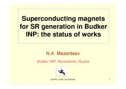 Superconducting Insertion Devices For Light Sources