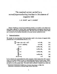 superconducting interface in