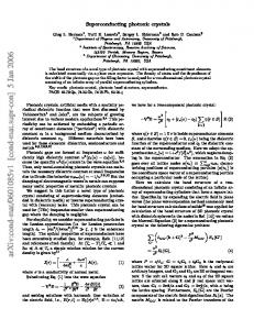 Superconducting photonic crystals