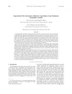 Supercritical Flow Interaction within the Cape Blanco ... - AMS Journals