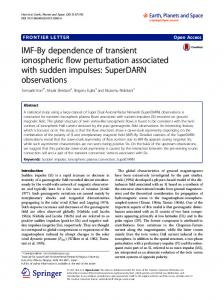 SuperDARN observations - Springer Link