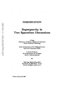 Supergravity in Two Spacetime Dimensions