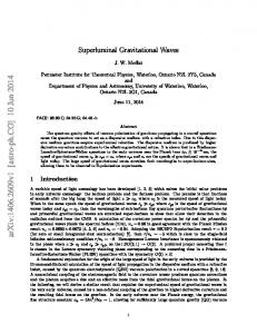 Superluminal Gravitational Waves