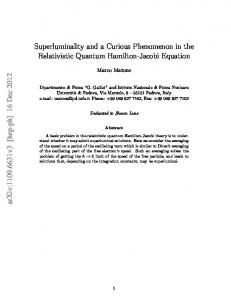 Superluminality and a Curious Phenomenon in the Relativistic