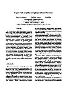 Supernova Recognition using Support Vector Machines - Lawrence ...