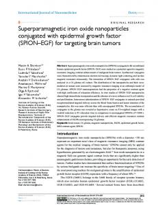 superparamagnetic iron oxide nanoparticles