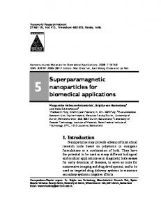 Superparamagnetic nanoparticles for biomedical