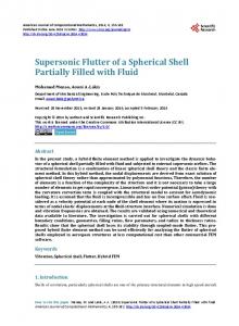 Supersonic Flutter of a Spherical Shell Partially Filled with Fluid