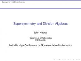 Supersymmetry and Division Algebras