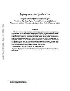 Supersymmetry of parafermions